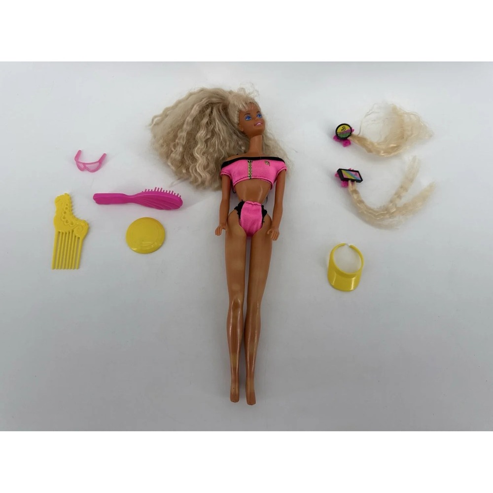 1989 Mattel Beach Barbie Doll #3237 w/ Swimsuit &amp; Acc Apparel Clothing New